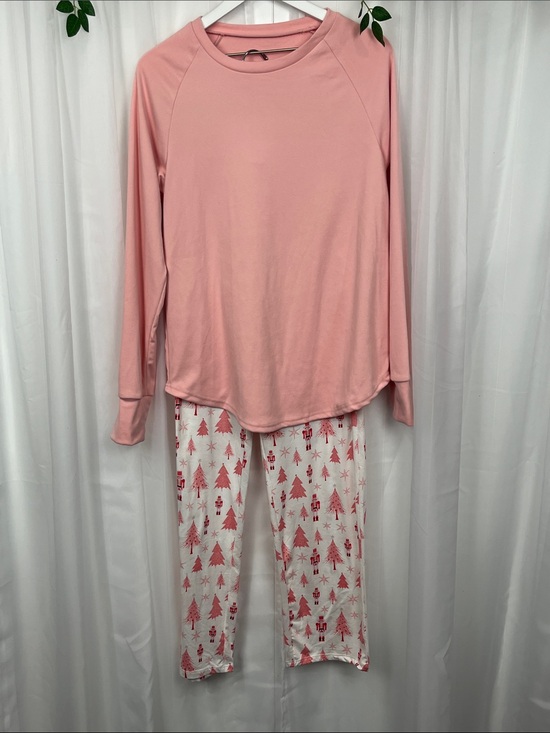 Fashion By Mirabeau Other - Mirabeau Christmas Lounge Pant Set & Top M Pink White Soft Fun Cozy NWT